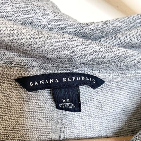 Banana Republic Heather Gray Slouchy Long Sleeve Turtleneck Knit Top XS - Picture 4 of 8